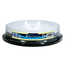 100 Optical Quantum 2x 25GB Blu-ray BD-RE Rewritable Logo Top Disc OQBDRE02LT-10 picture