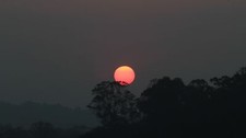Landscape sunset trees sky sun nature low Custom Gaming Mat Desk picture