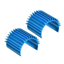 2 Pcs Aluminum Electric Engine Motor Heatsink Fins Cooling Blue For RC 380 390 picture
