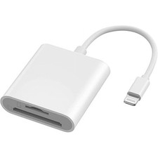 2 in 1 SD Card Reader for iPhone iPad, Apple MFi Certified iPhone SD/Micro picture