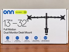 onn. Dual Monitor Desk Mount 13”-32” Full Motion Adjustable Monitor Stand picture