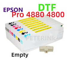 8 Empty Refillable Ink Cartridge kit for Stylus Pro 4880 4800 Printer for DTF ** picture