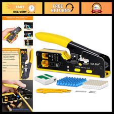 All-in-One Ethernet Crimp Tool Kit - Pass Through RJ45 Crimper & Accessories picture