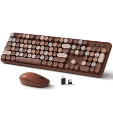 Links9+ Colorful Wireless Keyboard and Mouse Combo (Coffee Colorful) picture