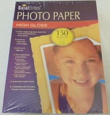 NEW Royal Brites Photo Paper High Gloss 150 Sheets , 8.5 × 11 in. 96 BRIGHT picture