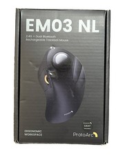 ProtoArc EM03 NL Ergonomic Wireless Trackball Mouse Rechargeable Bluetooth New picture