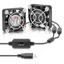 2-Pack Wathai Mini USB Fans 40x10mm with Speed Control – 5V Cooling for Computer picture