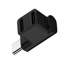 10Gbps USB3.0 Type C Male to Dual Female Power Data Splitter Adapter Up Angled C picture