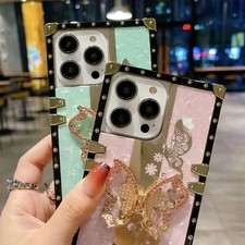 Crystal Butterfly Stand Cover Case For OPPO Reno 13 14 A60 A40 A5 A3 A17 A58 A57 picture