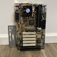 ASUS P5A Super Socket 7 ATX motherboard ALi Aladdin V Combo CPU IO Shield RAM picture