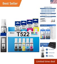 T522 EcoTank Ink Refill Bottles - 4 Colors, High Yield 18k Pages, Mess-Free picture