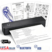 Portable Printers Wireless for Travel,Thermal Bluetooth Inkless Mini Printer NEW picture
