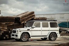 Cars white mercedes g63 suv vellano Desk Mat Stitched picture