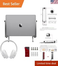 Stylish Adjustable Wall Mount for Laptops & Tablets - Includes Screws & Adhesive picture