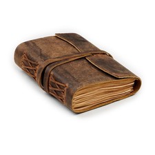 Leather Bound Journal 7 X 5 Rustic Brown Notebook LV-Reg-VinP VILLAGE picture