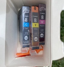 CANON Ink Cartridges Cyan, Magenta, Yellow 3 pack In Opened Box W Yellow New picture