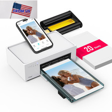 Liene M100 4x6'' Photo Printer, Wi-Fi Picture Printer+20 Sheets, white picture