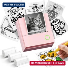 Sticker Printer, PM290C Portable Mini Printer, Inkless Bluetooth Sticker Maker w picture
