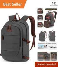 Durable Canvas Laptop Backpack with TSA Approved Anti-Theft Lock - 15.6 Inch picture
