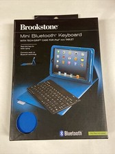 Brookstone Mini Bluetooth Keyboard For iPad Mini Cobalt Blue New In Box picture