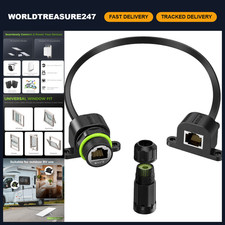 Cat6 Flat Ethernet Cable, Pass Through RJ45 Extension for Starlink, Window Use picture