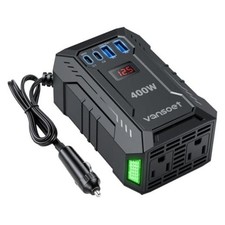 400W Car Power Inverter for Vehicles DC 12V to AC 110V Inverter Black picture