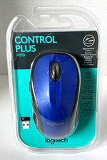 Logitech M510 Control Plus Wireless Large Mouse Blue Black 7 Button New & Sealed picture
