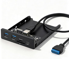 3.5 Inch Front Panel USB Hub USB 3.0 with Two USB A One USB C SD MicroSD Card picture