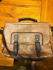 Alto Brown Leather Padded Shoulder/Messenger Laptop Bag for 15 in Laptop picture