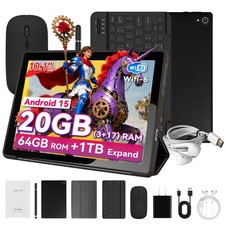Tablet 10.1 inch 20GB ROM 64GB RAM WIFI 5G Android 15 Dual Camera Bluetooth HD picture