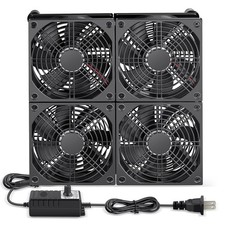 4X 120mm Small Flat Router Cooling Box Fan with Variable Speed picture