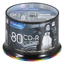 Verbatim Blank CD-R for Audio Music 80min 50pcs White Label MUR80FP50SV2 picture