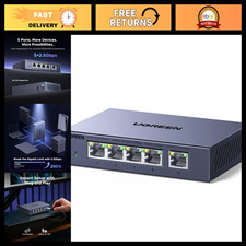5-Port 2.5Gb Ethernet Switch, High-Speed Network Hub, Metal Case, Plug & Play picture