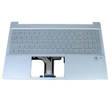 For HP Pavilion 15-EH 15-EG Palmrest Backlit Keyboard Silver M08910-001 US FRP picture