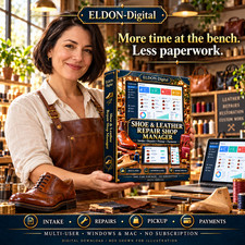 Shoe Repair Shop Software Multi-User Leather Repair Manager on USB Flash Drive picture