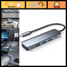 5-in-1 USB-C Hub Multiport Adapter, HDMI, USB 3.0, SD Card Reader, Fast Charging picture