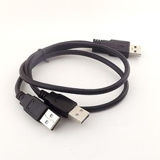1x USB 2.0 A Male Plug to Dual USB 2.0 Male Charging Y Splitter Extension Cable picture