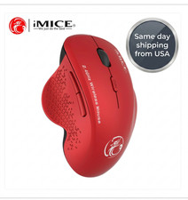 iMICE 2.4GHz Wireless Ergonomic Mouse, Adjustable DPI 1600, USB Receiver for PC picture