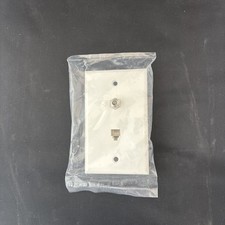 2 Port Coax & Ethernet CAT5e / RJ45 Wall Plate- New - See Photos picture