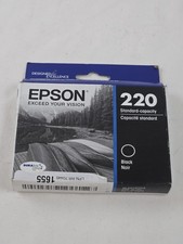 Epson 220 Black Standard Capacity Ink Cartridge T220120 Genuine OEM Sealed New picture
