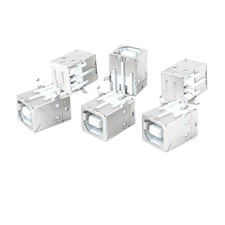 6 Pcs Shielded Right Angle 4 Pin USB 2.0 Type B Female Jack Socket picture