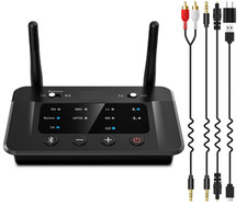 Transmisor Receptor Bluetooth 5.3 para TV, aptX, 2 Auriculares, Óptico RCA AUX picture
