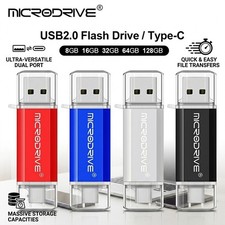 Type-C USB Flash Drive Metal OTG Pen Drive 16 32 64 128GB Memory Stick Dual Port picture
