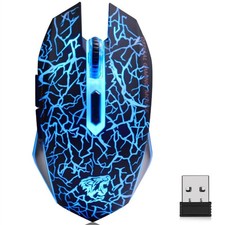 TENMOS M2 Wireless Gaming Mouse, Silent Rechargeable Computer Mice-Black picture