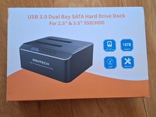 RSHTECH RSH-DS01 USB 3.0 Dual Bay SATA Hard Drive Dock 2.5 3.5 SSD HDD Clone picture