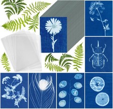 Cyanotype Sun Print Paper Kit - 100 Sheets A5 Solar Activated Art Supplies picture