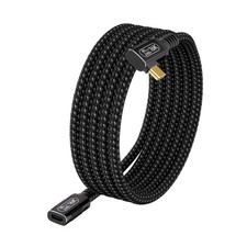 USB-C Male to Female Extension Cable 2m 80Gbps 240W Right Angle TB4/5 picture