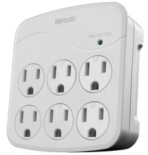 Southwire Woods Surge Protector - 6 Power Outlets - 1440J 6 Outlets, WHITE picture