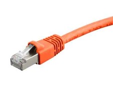 (10) MONOPRICE 24324 Patch Cords, Cat 6A, Flexboot, ORANGE, 1.0 ft. picture