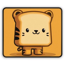 Toast Tiger Mouse Pad | Cute Kawaii Cartoon Gaming Pad picture